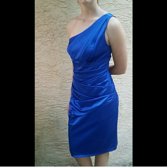 Davids Bridal blue dress - Picture 2 of 4